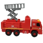 Kép 4/7 - Fire Engine: Emelőkosaras szétszerelhető tűzoltóautó szerszámokkal és hanggal 20 cm