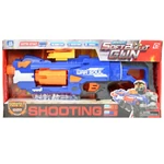 Kép 7/7 - Soft Bullet Gun: Forgótáras manuális szivacslövő fegyver töltényekkel 44 cm