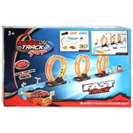 Kép 2/3 - Racing Track 28 db-os versenypálya szett 3 db hurokkal és 2 db hátrahúzható autóval 1/64
