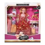 Kép 1/6 - Fashion Girl: Baba és gyermek baba szett kerékpárral és kiegészítőkkel 28 cm-es