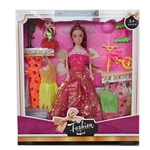 Kép 2/6 - Fashion Girl: Baba és gyermek baba szett kerékpárral és kiegészítőkkel 28 cm-es