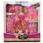 Kép 3/6 - Fashion Girl: Baba és gyermek baba szett kerékpárral és kiegészítőkkel 28 cm-es