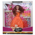 Kép 5/6 - Fashion Girl: Baba és gyermek baba szett kerékpárral és kiegészítőkkel 28 cm-es