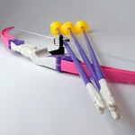 Kép 5/5 - Rózsaszín íj szett tapadókorongos nyílvesszőkkel 54 cm