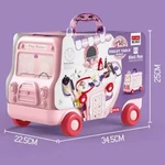 Kép 2/2 - Szépség szett pink gurulós tárolóban 36 db-os