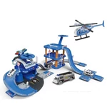 Kép 2/2 - Rendőrségi kék parkolóház autókkal és helikopter leszállóval
