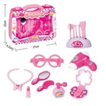 Kép 2/2 - Pretty Girl pink szépségszett hordozható bőröndben szemüveggel és kiegészítőkkel