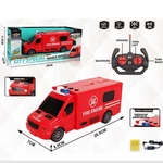 Kép 5/5 - RC Távirányítós tűzoltó kisbusz fény és hang effektekkel 1:18-as méretben