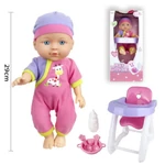 Kép 2/2 - Pizsamás baba etetőszékkel és kiegészítőkkel 29 cm-es