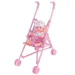 Kép 2/2 - Kids Kid baba babakocsival 23 cm