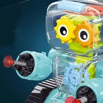 Kép 3/3 - GearWheel világító harci robot kilövővel kétféle változatban