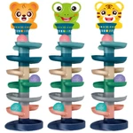 Kép 2/3 - Ball Tower: Vidám állatos golyópálya többféle változatban 73×22 cm 1 db