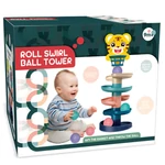Kép 3/3 - Ball Tower: Vidám állatos golyópálya többféle változatban 68×22 cm 1 db