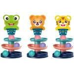 Kép 2/3 - Ball Tower: Vidám állatos golyópálya többféle változatban 45×22 cm 1 db