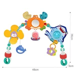 Kép 2/2 - Happy World: Kiságyra vagy babakocsira rögzíthető tengeri állatos játék boltív 48×36 cm