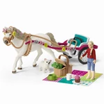 Kép 2/5 - Schleich: Horse Club – Kocsi lovasbemutatóhoz piknikkel játékszett (42467)