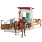 Kép 3/3 - Schleich: Horse Club – Hannah és Cayenne lovas box játékszett