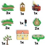 Kép 2/4 - Peppa malac Whizz-Around Nyuszi Rebeka piros vonattal játékszett