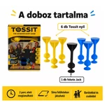 Kép 2/5 - Tossit Starter Pack kék-sárga szilikon tapadókorongos darts társasjáték
