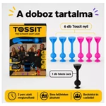 Kép 2/4 - Tossit Starter Pack rózsaszín-kék szilikon tapadókorongos darts társasjáték