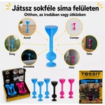 Kép 4/4 - Tossit Starter Pack rózsaszín-kék szilikon tapadókorongos darts társasjáték