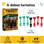 Kép 2/5 - Tossit Starter Pack piros-türkiz szilikon tapadókorongos darts társasjáték