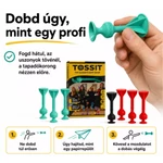 Kép 4/5 - Tossit Starter Pack piros-türkiz szilikon tapadókorongos darts társasjáték
