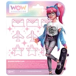 Kép 1/3 - WOW Generation: Rózsaszín gémkapocs vidám formákkal többféle változatban
