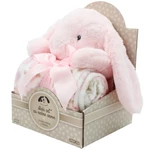 Kép 2/2 - SweetDreams: Takaró és plüss nyuszi rózsaszín színben