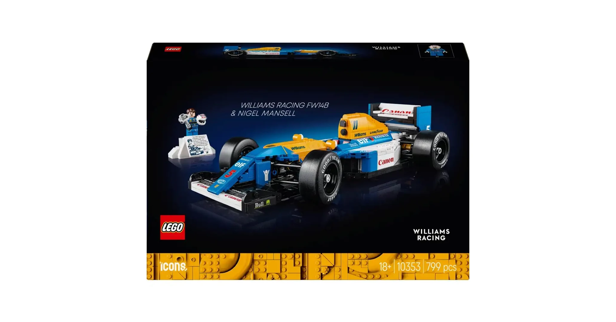 LEGO Icons: Williams Racing FW14B és Nigel Mansell (10353)
