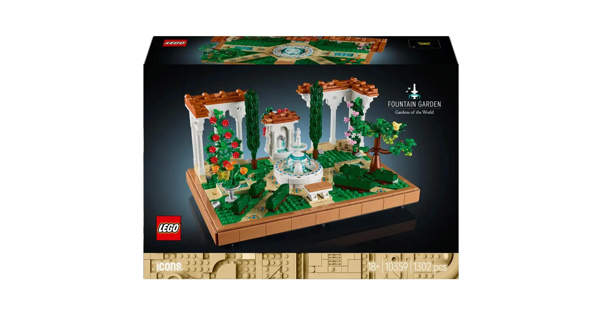 LEGO Icons: Kert szökőkutakkal (10359)