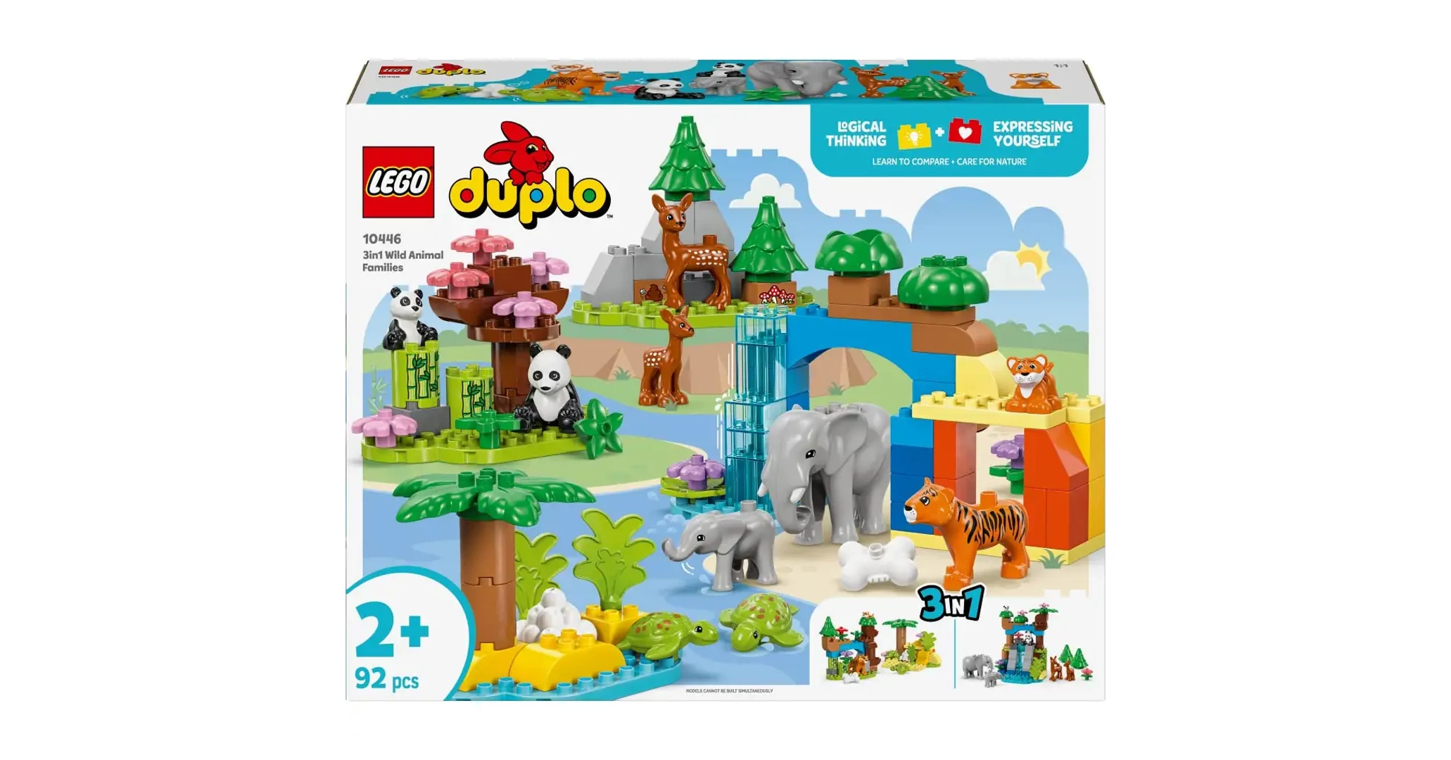 LEGO DUPLO®: 3 az 1-ben állatcsaládok a vadvilágban (10446)