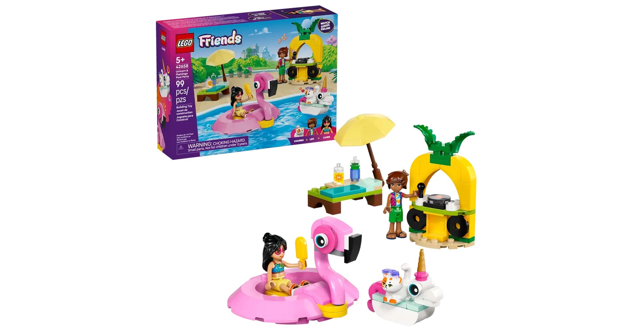 LEGO Friends: Medencés buli flamingóval és egyszarvúval (42658)