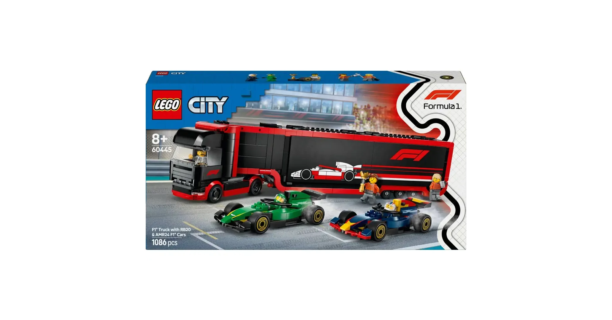LEGO City: F1®-es kamion, RB20 és AMR24 F1®-es autókkal (60445)