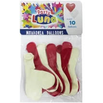 Szív alakú lufik 10 db-os csomag