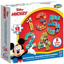 Mickey egér számok puzzle 15 db-os