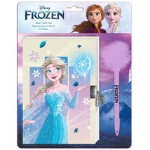 Disney: Jégvarázs 2 titkos napló lakattal és pom-pomos tollal 12×18 cm 60 lapos