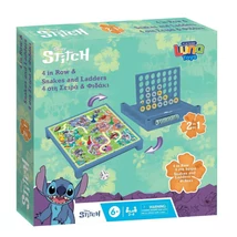 Luna: Disney Stitch 2 az 1-ben társas – Kígyók és létrák és 4-et egy sorba