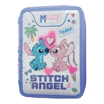 Must: Disney Stitch&amp;Angel emeletes töltött tolltartó 15×5x21 cm