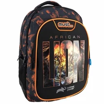 Luna: Must… Animal Planet háromrekeszes iskolatáska – Afrikai oroszlán 32×18×43 cm