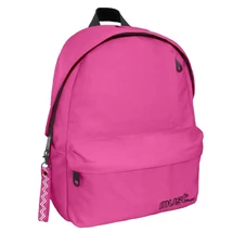 Must: Pink négy rekeszes lekerekített iskolatáska, hátizsák 32×17×42 cm