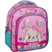 Luna: Must Team nyuszis lekerekített 2 rekeszes ovis hátizsák 27×10×31 cm