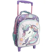 Luna: Must Team Unikornis 2 rekeszes gurulós iskolatáska, hátizsák 27×10×31 cm