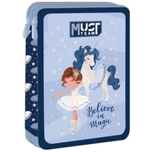 Luna: Must Team Believe in magic unikornis mintás 2 szintes töltött tolltartó