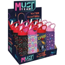 Luna: Must Team mintás műanyag kulacs szívószállal többféle változatban 500ml 1 db