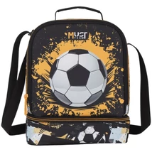 Luna: Must Team Focilabda mintás hőtartós 2 rekeszes uzsonnástáska 22×16×28 cm