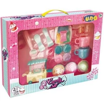 Luna: Muffin Süteményes készlet zsúrkocsival 21 db-os szett