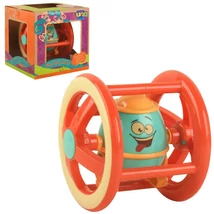 Színes mókás kerék bébicsörgő 14 cm