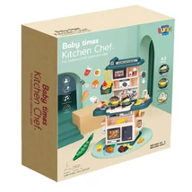 Konyhai zöld játékszett fénnyel és hanggal 43 db-os