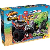 Hot Wheels Monster trucks 24 db-os maxi padló puzzle 70×50 cm – Lisciani